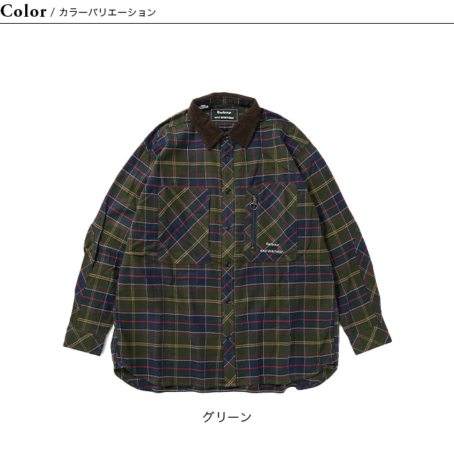 Barbour and wander タータン シャツ sizeS-