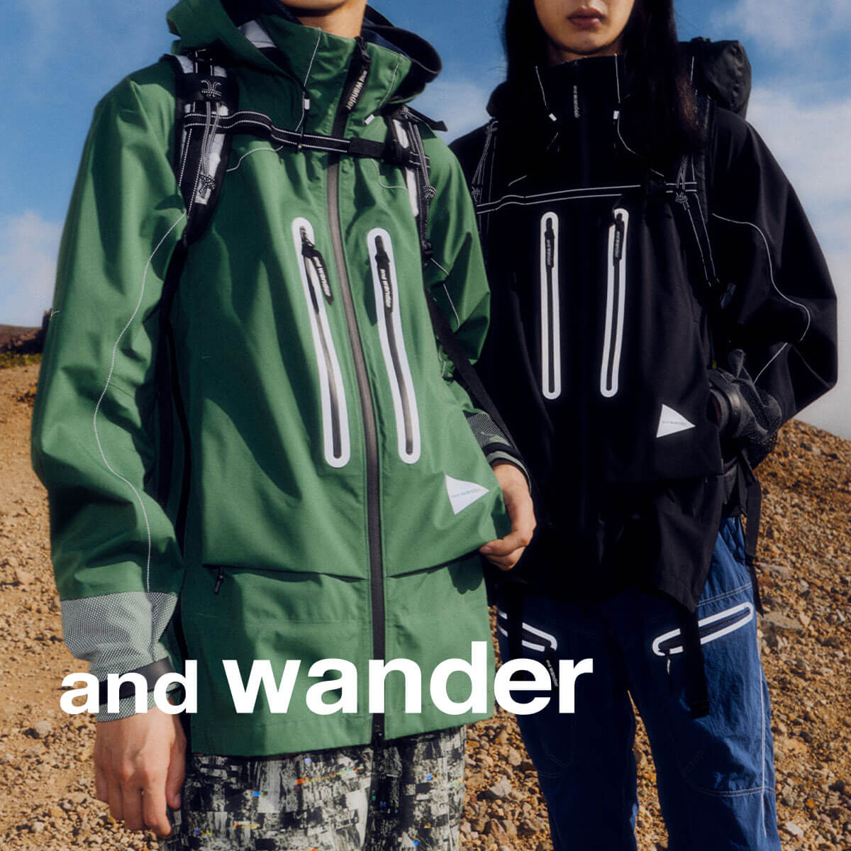 and wander アンドワンダー ストライプポケットH/S T｜Outdoor Style