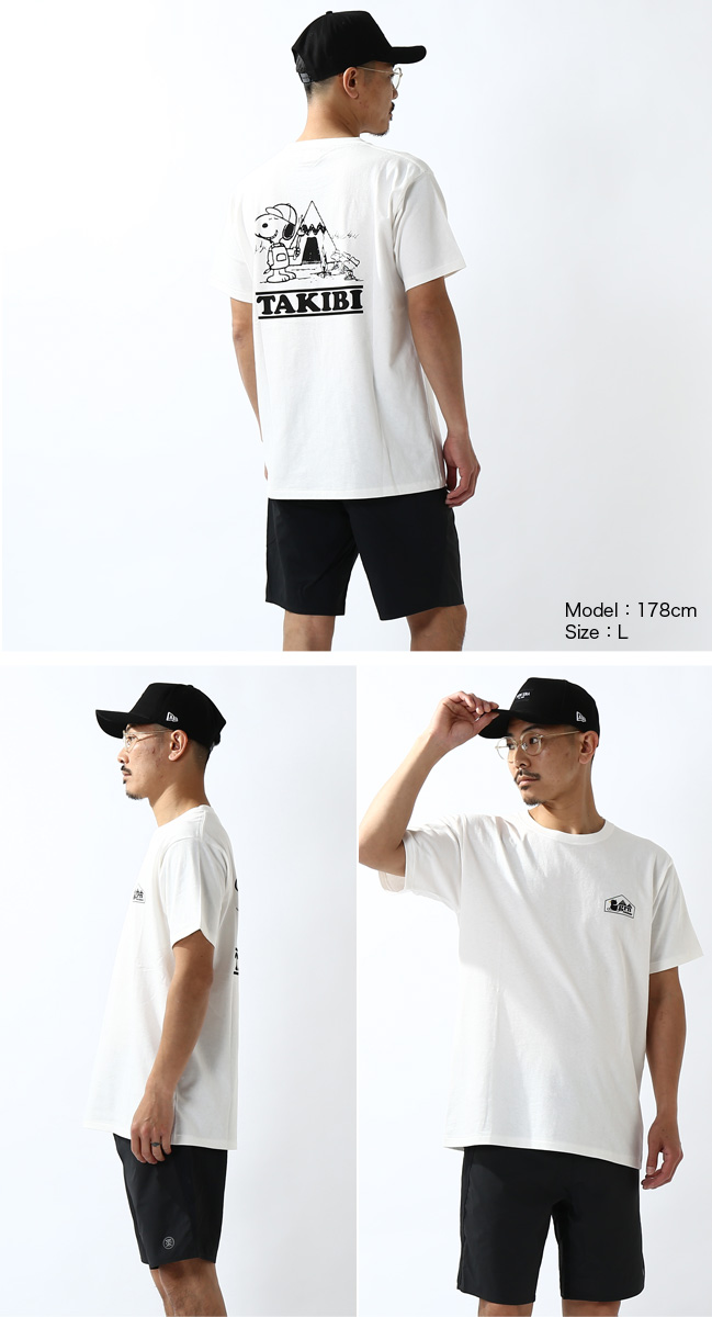 Grn Outdoor ジーアールエヌアウトドア 焚火スヌーピー S S Tee Outdoor Style サンデーマウンテン