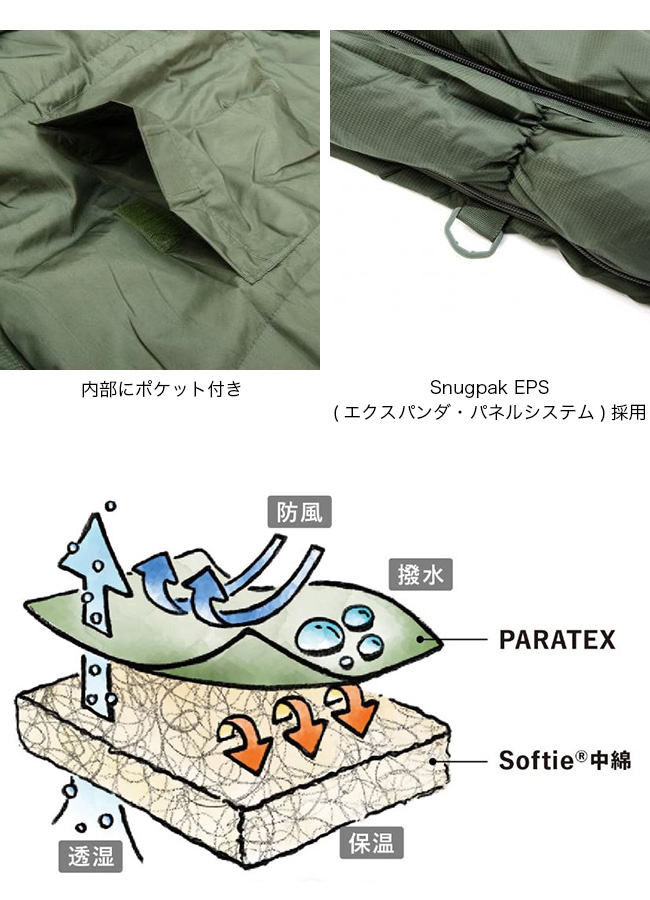 Snugpak スナグパック ソフティー エリート3 レフトジップ｜Outdoor