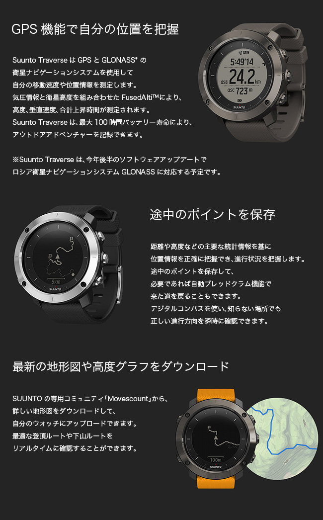 Suunto スント トラバース アルファ Outdoor Style サンデーマウンテン